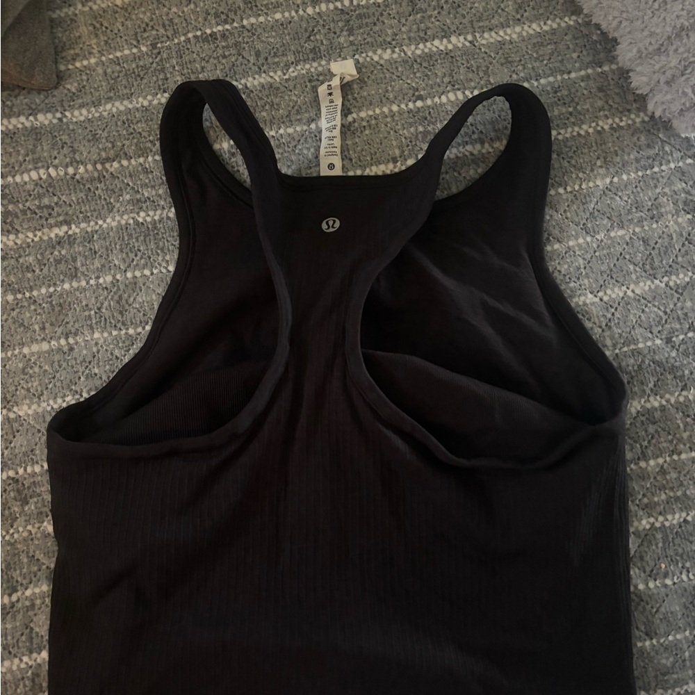 lululemon athletica Black Cut Out Fitted Tank Top